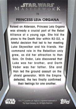 2021 Topps Star Wars Masterwork #79 Princess Leia Organa Back