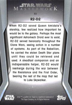 2021 Topps Star Wars Masterwork #83 R2-D2 Back