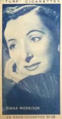 1947 Turf Radio Celebrities #29 Diana Morrison Front