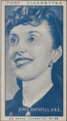 1947 Turf Radio Celebrities #36 Joyce Grenfell Front
