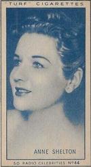1947 Turf Radio Celebrities #44 Anne Shelton Front