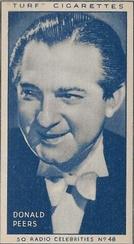 1947 Turf Radio Celebrities #48 Donald Peers Front