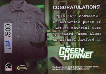 2011 Rittenhouse The Green Hornet - Costumes #NNO Edward James Olmos as Michael Axeford Back
