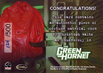 2011 Rittenhouse The Green Hornet - Costumes #NNO Christoph Waltz as Chudnofsky Back