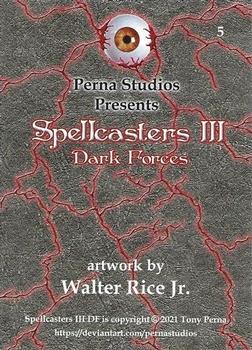2021 Perna Studios Spellcasters III Dark Forces #5 Walter Rice Jr. Back