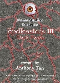 2021 Perna Studios Spellcasters III Dark Forces #8 Anthony Tan Back