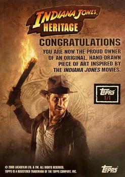 2008 Topps Indiana Jones Heritage - Sketch Cards #NNO Joe Corroney Back