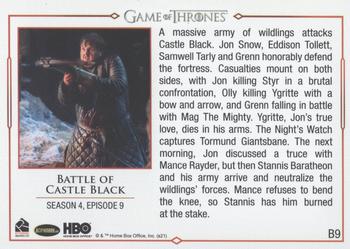 2021 Rittenhouse Game of Thrones Iron Anniversary Series 1 - Battles #B9 Battle of Castle Black Back