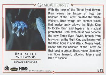 2021 Rittenhouse Game of Thrones Iron Anniversary Series 1 - Battles #B13 Raid at the Weirwood Back
