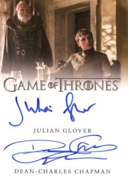 2021 Rittenhouse Game of Thrones Iron Anniversary Series 1 - Dual Autographs #NNO Dean-Charles Chapman / Julian Glover Front