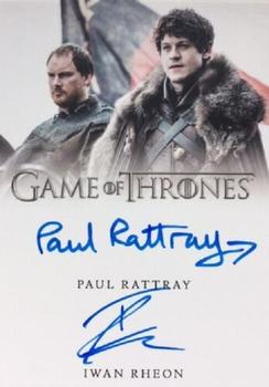 2021 Rittenhouse Game of Thrones Iron Anniversary Series 1 - Dual Autographs #NNO Iwan Rheon / Paul Rattray Front