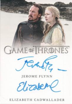 2021 Rittenhouse Game of Thrones Iron Anniversary Series 1 - Dual Autographs #NNO Jerome Flynn / Elizabeth Cadwallader Front