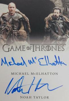 2021 Rittenhouse Game of Thrones Iron Anniversary Series 1 - Dual Autographs #NNO Michael McElhatton / Noah Taylor Front
