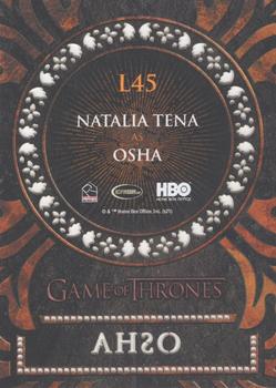 2021 Rittenhouse Game of Thrones Iron Anniversary Series 1 - Laser Cuts #LC45 Osha Back