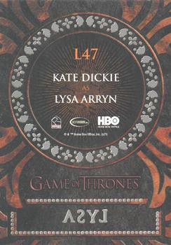 2021 Rittenhouse Game of Thrones Iron Anniversary Series 1 - Laser Cuts #LC47 Lysa Arryn Back