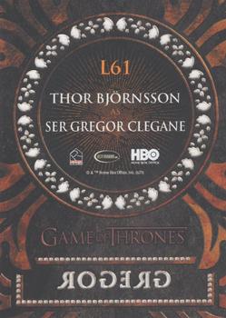 2021 Rittenhouse Game of Thrones Iron Anniversary Series 1 - Laser Cuts #LC61 Ser Gregor Clegane Back