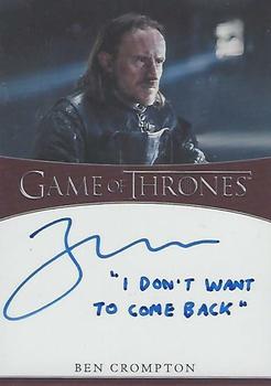 2021 Rittenhouse Game of Thrones Iron Anniversary Series 1 - Inscription Autographs #NNO Ben Crompton Front