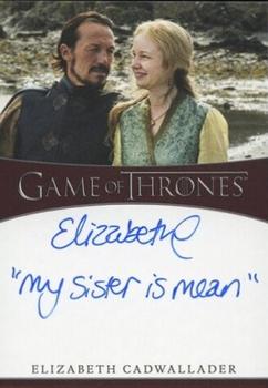 2021 Rittenhouse Game of Thrones Iron Anniversary Series 1 - Inscription Autographs #NNO Elizabeth Cadwallader Front