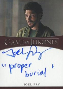2021 Rittenhouse Game of Thrones Iron Anniversary Series 1 - Inscription Autographs #NNO Joel Fry Front