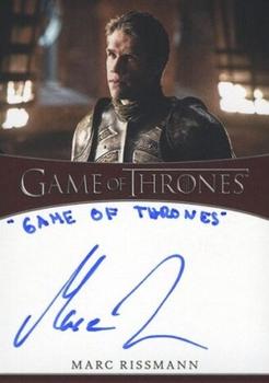 2021 Rittenhouse Game of Thrones Iron Anniversary Series 1 - Inscription Autographs #NNO Marc Rissman Front