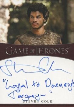 2021 Rittenhouse Game of Thrones Iron Anniversary Series 1 - Inscription Autographs #NNO Steven Cole Front