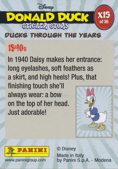 2019 Panini Disney Donald Duck Sticker Story 85 Years - Dutch Edition (English) #X15 Ducks Through the Years 1940s Back