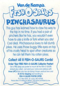 1994 Van de Kamp's Fish-O-Saurs #NNO Pinchasaurus Back