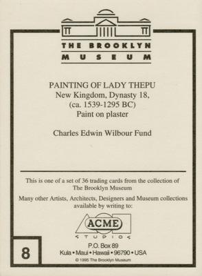 1995 Acme Studios Museum The Brooklyn Museum #8 Painting Of Lady Thepu Back