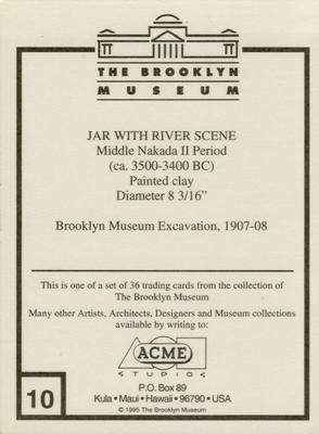 1995 Acme Studios Museum The Brooklyn Museum #10 Jar With River Scene Back