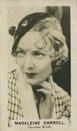1934 C & T Bridgewater Film Stars (3rd Series) #1 Madeleine Carroll Front