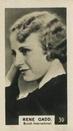 1934 C & T Bridgewater Film Stars (3rd Series) #30 Renee Gadd Front
