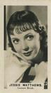 1934 C & T Bridgewater Film Stars (3rd Series) #32 Jessie Matthews Front