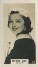 1934 C & T Bridgewater Film Stars (3rd Series) #63 Myrna Loy Front