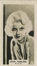 1934 C & T Bridgewater Film Stars (3rd Series) #72 Jean Harlow Front