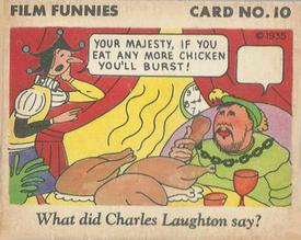 1935 Gum Inc. Film Funnies (R48-2) #10 Charles Laughton Front