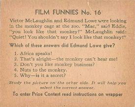 1935 Gum Inc. Film Funnies (R48-2) #16 Edmund Lowe Back