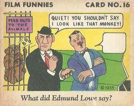 1935 Gum Inc. Film Funnies (R48-2) #16 Edmund Lowe Front