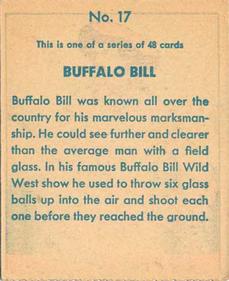 1933 Anonymous Western (R128-1) #17 Buffalo Bill Back