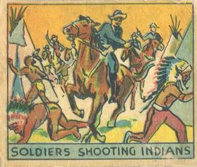 1933 Anonymous Western (R128-1) #39 Soldiers Shooting Indians Front