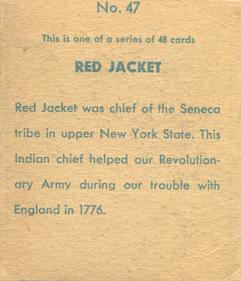 1933 Anonymous Western (R128-1) #47 Red Jacket Back