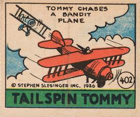 1936 Anonymous Cartoon Adventures (R28) #402 Tommy Chases A Bandit Plane Front