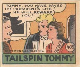1936 Anonymous Cartoon Adventures (R28) #405 Tommy You Have Saved The President's Life! Front