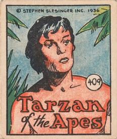 1936 Anonymous Cartoon Adventures (R28) #409 Portrait Tarzan Of The Apes Front