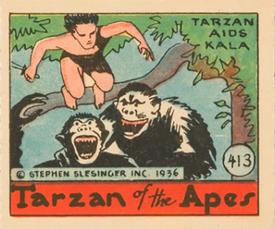1936 Anonymous Cartoon Adventures (R28) #413 Tarzan Aids Kala Front