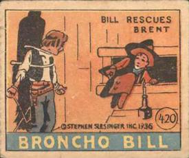 1936 Anonymous Cartoon Adventures (R28) #420 Bill Rescues Brent Front