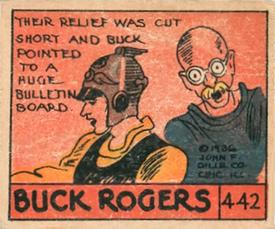 1936 Anonymous Cartoon Adventures (R28) #442 Their Relief Was Cut Short And Buck Pointed To A Huge Bulletin Board Front