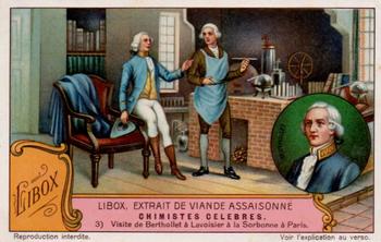1929 Liebig Chimistes Celebres (Famous Chemists)(French Text)(F1233, S1223) #3 Visite de Berthollet a Lovoisier a la Sorbonne a Paris Front