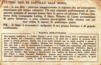 1930 Liebig Budda (Buddha)(Italian Text)(F1232, S1234) #1 Nascita meravigliosa Back