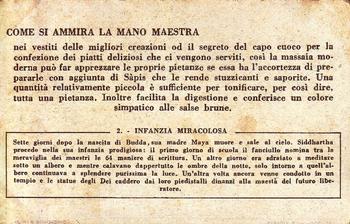 1930 Liebig Budda (Buddha)(Italian Text)(F1232, S1234) #2 Infanzia miracolosa Back