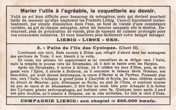 1930 Liebig L'Eneide - 1 Partie (The Aeneid - Part 1)(French Text)(F1237, S1238) #3 Les Cyclopes Back